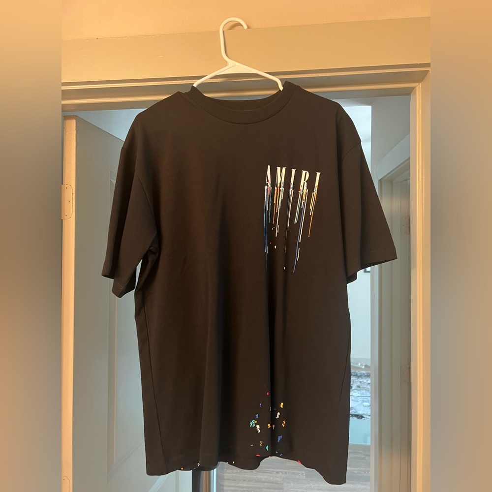 Black AMIRI paint dripping T-Shirt